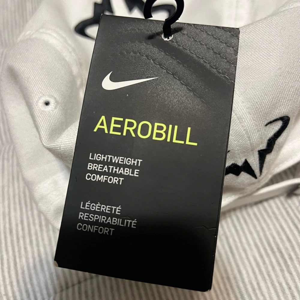 RARE Nike Court AEROBILL Rafa Nadal Wimbledon White Tennis Hat cap tour limited